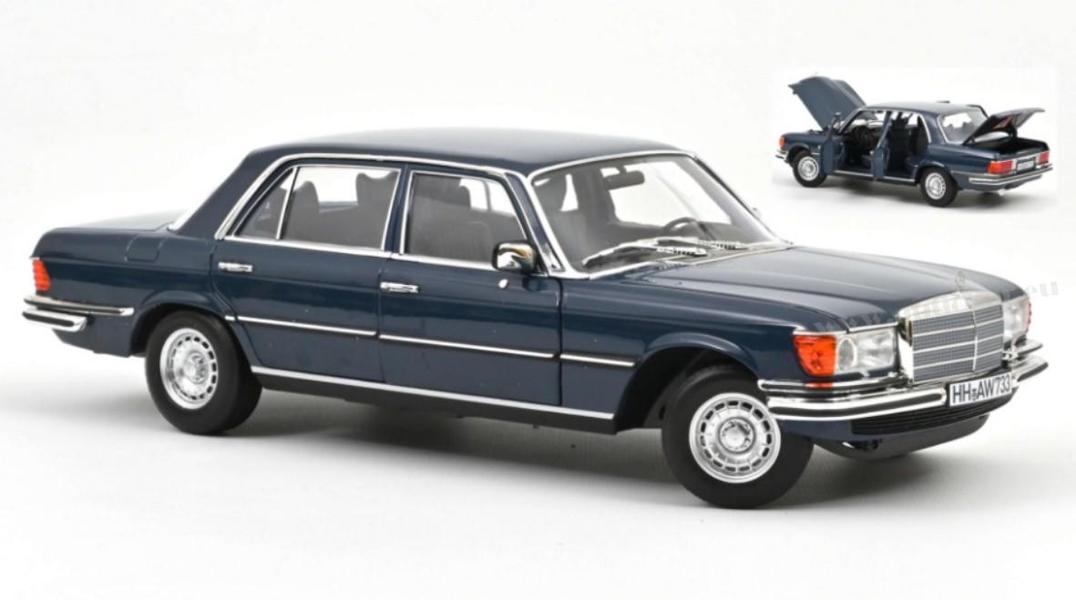 MERCEDES 350 SEL 1979 BLUE 1:18