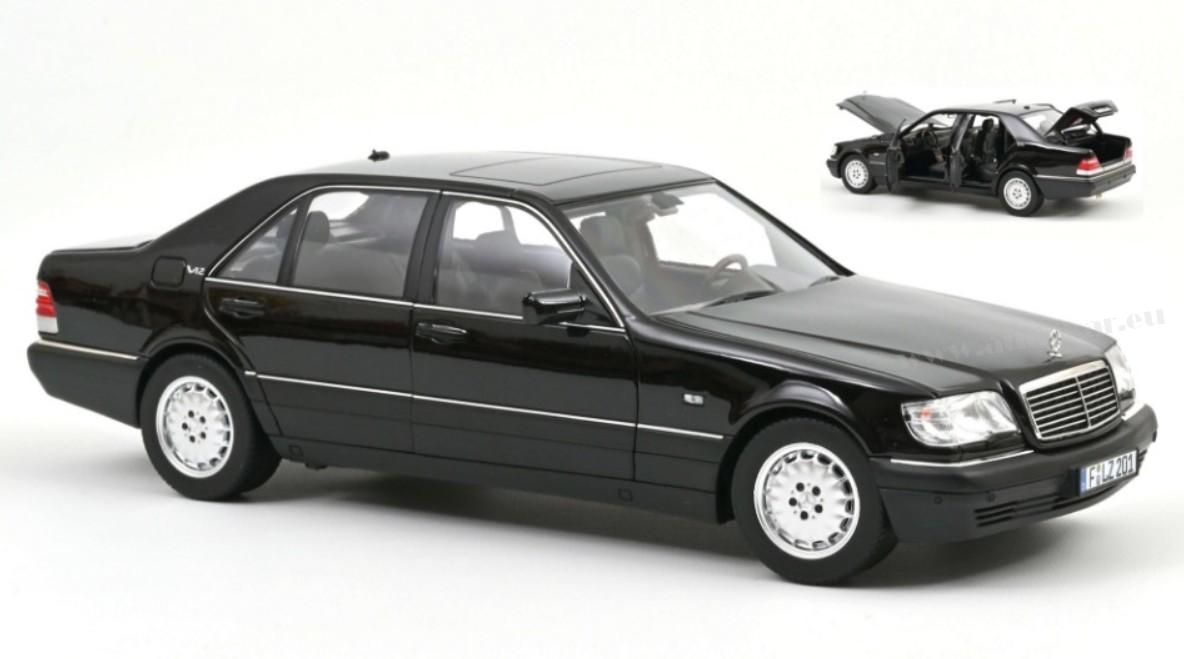 MERCEDES S600 1997 BLACK METALLIC 1:18