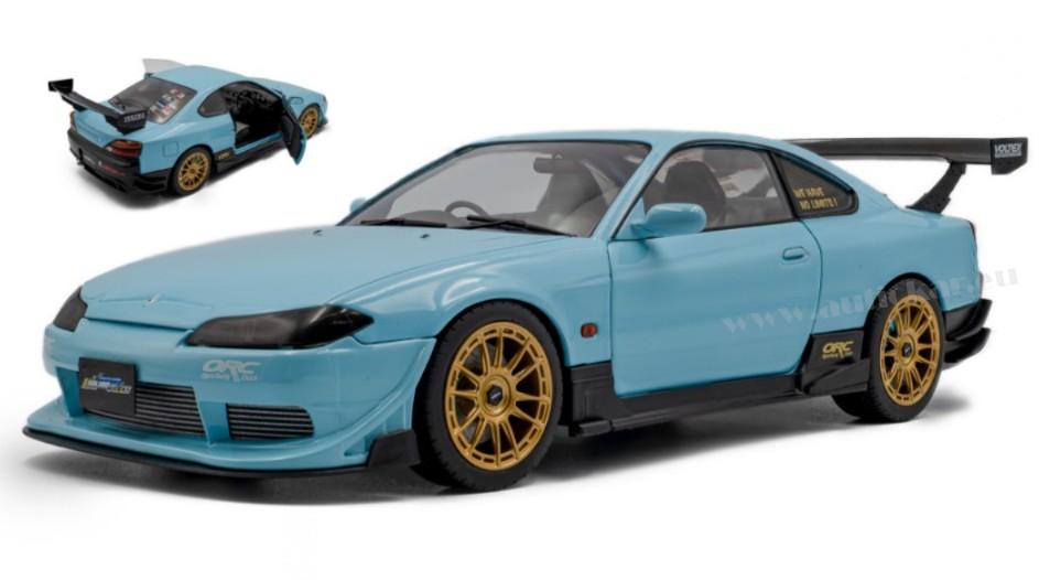 NISSAN SILVIA (S15) SPEC-R AERO SOLIDO WORKS 1999 BABY BLUE 1:18